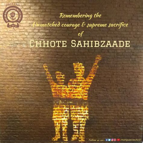 #Chote #Sahibzade and #Mata #Gujri Ji made a supreme sacrifice to protect the rights of people for leading a free life and follow their faith. May all of us never forget their sacrifice.🙏🙏 #shaheedidiwas #choteshahibzade #matagujriji #sacrifice #salute #shaheedi . @multipurposeschool . #Multipurpose_School #BestGovtSchool #Sardar_Tota_Singh #Best_School #patiala #multipurpose_school Contact Us:- 0175-2225239 Mata Gujri Ji Chote Sahibzade, Chote Sahibzade, Mata Gujri Ji, Guru Gobind Singh, Free Life, All Of Us, Never Forget, Quotes, Quick Saves