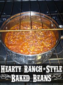 Piecrust Promises: Meaty, Sweet, and Savory Baked Beans Ranch Style Baked Beans, Ranch Style Beans Recipe, Ranch Style Beans, Best Baked Beans, Bbq Beans, Homemade Baked Beans, Baked Bean Recipes, Bbq Sides, Side Dishes For Bbq