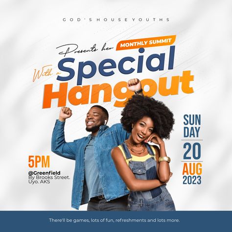 Hangout Flyer Design Hangout Party Flyer Design, Hangout Background, Hangout Flyer Design, Teen Hangout, Worship Backgrounds, Christian Graphic Design, Driving Permit, Welcome Design, Graphic Design Tutorials Learning