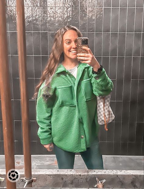 So soft Sherpa jacket from American eagle: I loveeee this color! True emerald green. I did my tts medium. Follow my shop @randiirochelle on the @shop.LTK app to shop this post and get my exclusive app-only content! #liketkit #LTKsalealert #LTKunder50 #LTKGiftGuide @shop.ltk https://liketk.it/3XlOQ Green Sherpa Jacket, Green Shacket, Sherpa Shacket, Green I, Sherpa Jacket, Green Jacket, Forest Green, Emerald Green, American Eagle