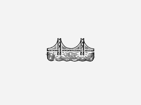 Mackinac Bridge by Maggie Chambers | Dribbble | Dribbble Mackinac Bridge Drawing, Mackinaw Bridge Tattoo, Mackinac Bridge Tattoo, Michigan Inspired Tattoos, Michigan Tattoo Ideas, Michigan Tattoo, Penny Tattoo, Michigan Tattoos, Bridge Tattoo