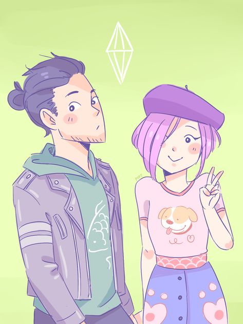 Akira Kibo and Miko Ojo! inspired by wi-fu to … - thesims - Reddit Sims 4 Fanart, Sims Townies, Sims Fanart, Sims Funny, Sims Memes, Sims Characters, Sims 4 Anime, Sims 4 Mm Cc, Tumblr Sims 4