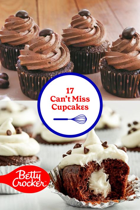 Craving Chocolate, Betty Crocker Recipes, Cupcakes Ideas, Gimme Some Oven, Cupcake Recipes Chocolate, Mini Treats, Chocolate Craving, Baking Cupcakes, Betty Crocker