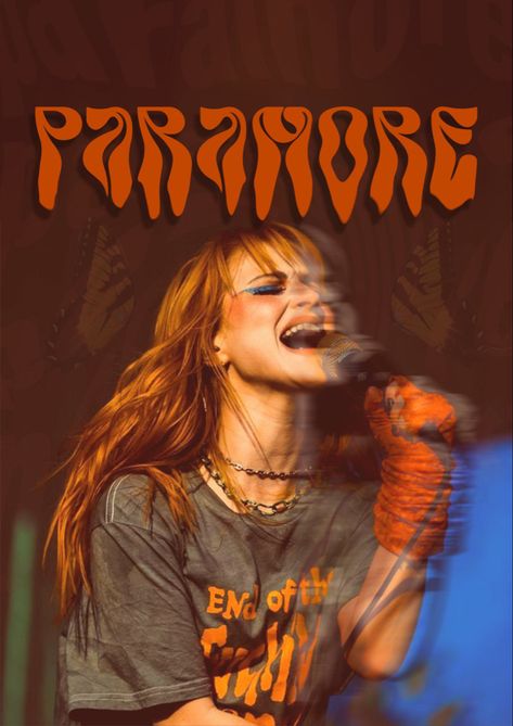 #paramore #poster #band #hayley #dorm #hayleywilliams Band Posters Paramore, Paramore Band Poster, Paramore Vintage Poster, Paramore Poster Prints, Hayley Williams Wallpaper Aesthetic, Paramore Poster Aesthetic, Paramore Poster Vintage, Hayley Williams Poster, Paramore Aesthetic Wallpaper