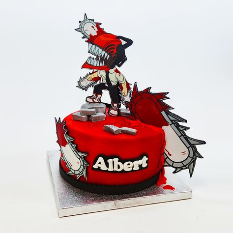 Chainsaw Man - https://www.danielscake.com/chainsaw-man/ Barcelona - 634 554 367 - info@danielscake.com Man Birthday Decorations, 8th Birthday Cake, Anime Cake, Ideas Cumpleaños, Mens Birthday Party, Birthday Cakes For Men, Man Party, Pretty Birthday Cakes, Cakes For Men