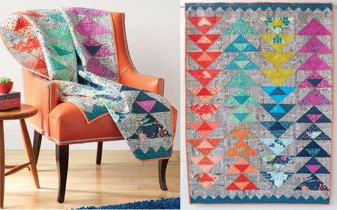 Ive decided to hone my Flying Geese quilt blocks this season so Ive chosen five quilt patterns to quench my thirst for fresh modern quilts. Modern Flying Geese Quilt, Magic Carpet Ride, Neutral Quilt, Flying Geese Quilt, Quilt Pattern Download, Triangle Quilt, Modern Quilt Patterns, Tropical Colors, Flying Geese