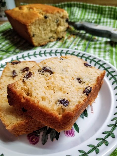 Raisin Loaf Cake, Cherry Loaf Cake, Cherry Loaf, Cherry Pound Cake, Raisin Loaf, Homemade Bisquick, Df Recipes, Raisin Cake, Dairy Free Low Carb