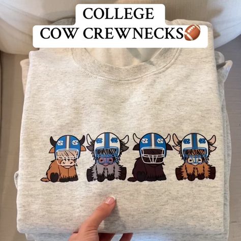 Buffalo Highland Cow College Football Sweatshirt Highland Cow Baby Shirt, Christmas Cow Sweatshirt, Highland Cow Sweatshirt, Cotton T-shirt With Cow Print And Crew Neck, Highland Cow Sublimation Designs, Football Sweatshirt, Highland Cow, College Football, Cow