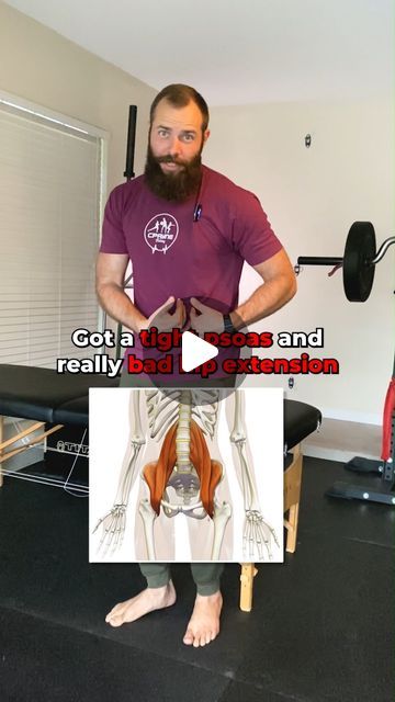 Cory Payne | Online Posture & Movement Coach on Instagram: "🔥 Struggling with tight hip flexors and a cranky back? 🚶‍♂️ Don't worry, you're not alone! 🤷‍♀️ Most of us have one side tighter than the other, and it's usually the left! 😅 But here's a simple fix: open up that tight psoas and improve your hip extension by targeting the backside of your hip. 🏋️‍♂️ All you need is a small pad and a few minutes daily to make a big difference. 
 #Mobility #HipFlexors #BackHealth #FitnessJourney #pain" Psoas Stretch, Hip Extension, Psoas Release, Hip Flexor Stretch, Tight Hip Flexors, Psoas Muscle, Hip Flexors, Tight Hips, Youre Not Alone