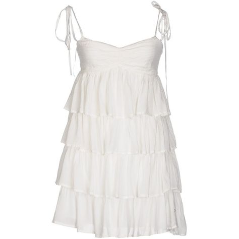 Atelier Fixdesign Short Dress (1.174.015 VND) ❤ liked on Polyvore featuring dresses, white, short white cocktail dress, flounce dress, white sleeveless dress, short dresses and white dress Short Frilly Dress, White Bandeau Dress, Dresses White Short, Daisy Dresses, Short White Cocktail Dresses, Short Ruffle Dress, Cocktail Dress White, Dress Png, Frilly Dress