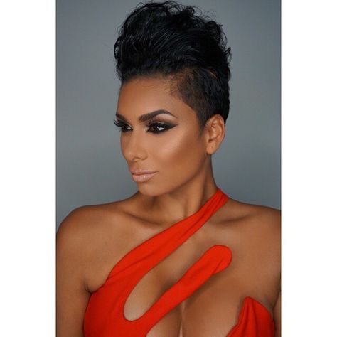 Love Laura Govan's haircut African American Short Hairstyles, Women Mohawk, Mohawk Cut, Laura Govan, Short Hair Styles African American, Haircut Short Hair, Haircut Short, Sassy Hair, Very Short Hair