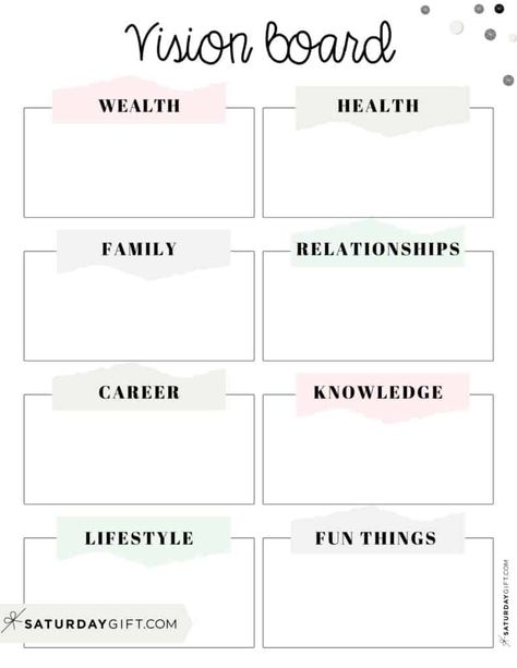 Organizing Vision Board, Items Needed For Vision Board, Goal Board Template, 2023 Goals Vision Board Template, Career Dream Board, Vison Boards Ideas 2023 Family, Vision Board Categories Printable, 2023 Vision Board Categories, Vision Board Preparation