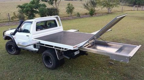 Custom tray Custom Ute Trays, Flatbed Truck Beds, Custom Flatbed, Welding Trucks, Ute Trays, Custom Truck Beds, Truck Flatbeds, Truck Storage, Truck Mods