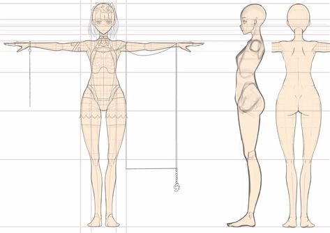 Woman T Pose Reference, Character Model Sheet Turnaround, Blender Character Modeling, رسم كاريكاتير, Character Reference Sheet, Character Turnaround, Drawing Cartoon Faces, Body Drawing Tutorial, Character Model Sheet