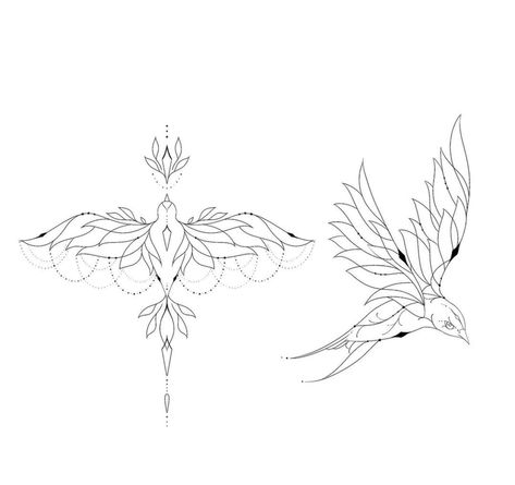 Sternum Bird Tattoo, Floral Spinal Tattoo, Phoenix Sternum Tattoo, Underbust Tattoo Ideas, Feminine Tattoo Thigh, Under Bust Tattoo, Sternum Underboob Tattoo, Small Sternum Tattoo, Muster Tattoos