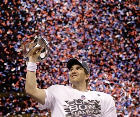 Eli Manning Super Bowl, Ny Giants Football, Nfl Football Games, New York Giants Football, New York Football, Super Bowl Football, Eli Manning, Michael Strahan, Giants Football