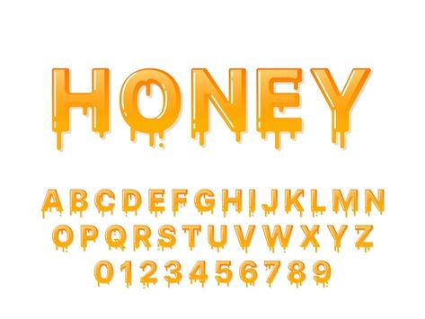 Vector fuente de miel jarabe que fluye l... | Premium Vector #Freepik #vector #letra-capital #letras-numeros #letras #letras-alfabeto Honey Font, Melting Design, Design Alphabet, Lettering Tutorial, Capital Letters, Letters And Numbers, Syrup, Alphabet, Honey