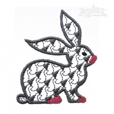 Pattern Easter Bunny Embroidery Design Animals Embroidery, Easter Embroidery Designs, Bunny Embroidery, Easter Bunny Eggs, Animal Embroidery Designs, Easter Embroidery, Pink Rabbit, Bunny Face, Easter Bunny Rabbit