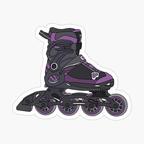 Skate Stickers, Roller Skaters, Future Apartment Decor, Inline Skate, Inline Skating, Black And Purple, New Sticker, Roller Skates, Roller Skating