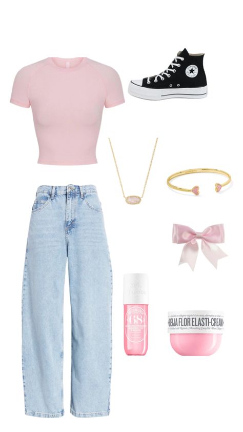 Pink Converse Outfit Ideas, Cute Fair Outfits, Pink Outfits Ideas, Pink Converse Outfit, Converse Outfit Ideas, Light Summer Style, Pink Outfits Aesthetic, Converse Outfit, Fair Outfits