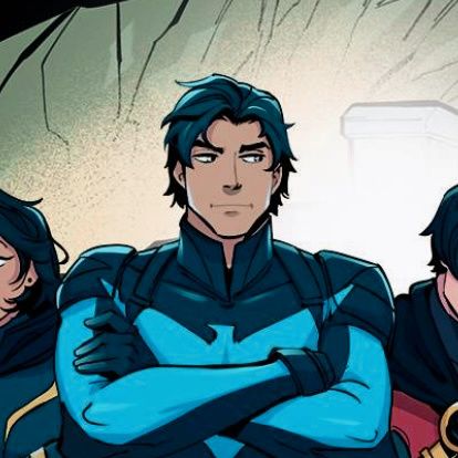 Nightwing Wayne Family Adventures, Nightwing Webtoon, Batman Wayne Family Adventures, Nighwing, Wayne Family Adventures, Robin And Raven, Robin Dc, Wayne Family, Bi Panic