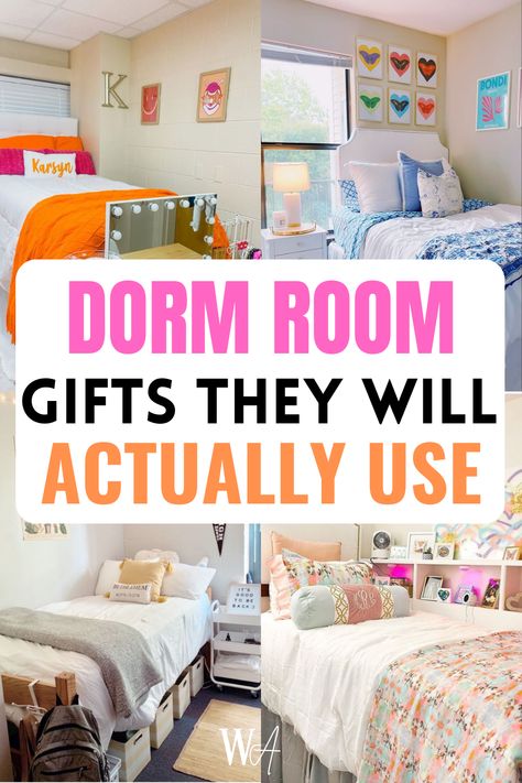 gifts for people who live in a dorm room Dorm Diy Projects, College Dorm Amazon Finds, Cute Dorm Accessories, Small Dorm Room Organization, Dorm Medicine Kit, Things For Dorm Room, Roommate Gift Ideas College, University Of Arkansas Dorm Room, Best Dorm Room Ideas