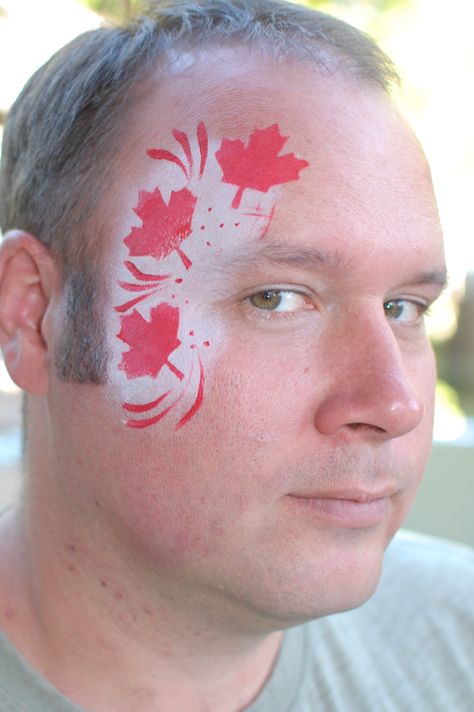 Canada Face Paint, Canada Day Face Paint, Canada Day Face Painting Ideas, Canada Day Makeup, Childcare Crafts, Culture Fair, Multicultural Festival, Art Parties, Kids Face Paint