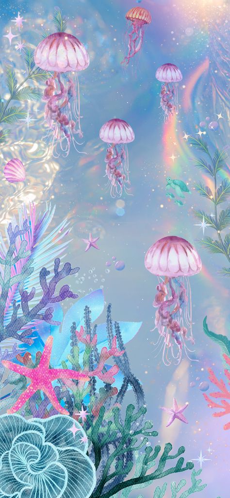 Under the sea iphone wallpaper Cvnty Wallpaper, Aesthetic Wallpaper Dark, Cute Wallpaper Iphone, Iphone Aesthetic Wallpaper, Underwater Wallpaper, Sea Background, Wallpaper Iphone Aesthetic, M Wallpaper, Arte Do Kawaii