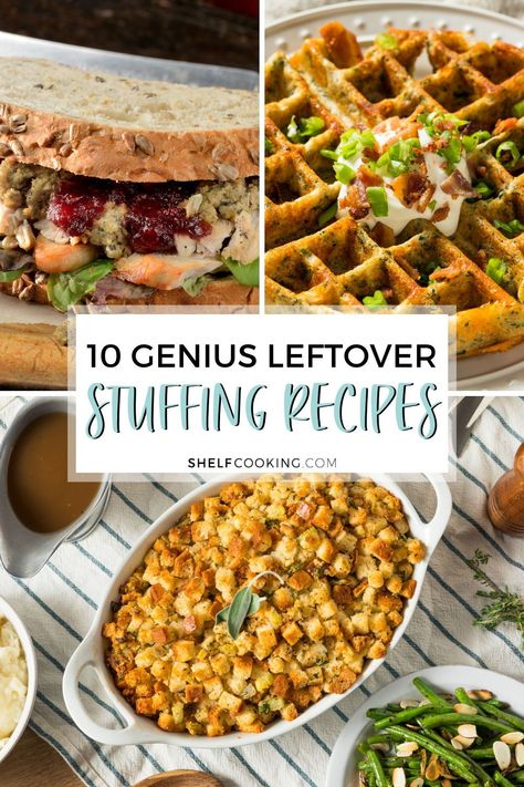 Don't throw that extra stuffing out! These leftover stuffing recipes are so delicious you'll wish it were Thanksgiving every month! Thanksgiving Leftover Stuffing Recipes, What To Do With Stuffing, Stuffing Leftover Ideas, Recipes Using Leftover Stuffing, Dressing Leftover Ideas, Recipes With Leftover Stuffing, Things To Make With Stuffing, Leftover Dressing Ideas, What To Do With Leftover Stuffing