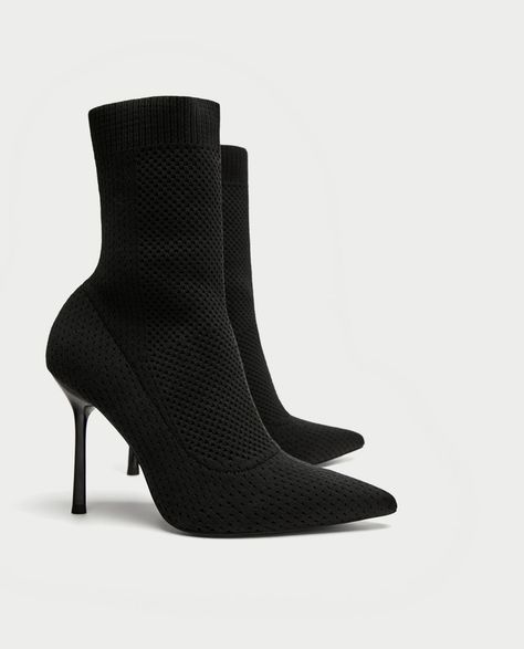 Black Sock Boots, Sock Ankle Boots, Snake Print Boots, Platform Boots Women, Leather Thigh High Boots, High Heel Ankle Boots, Zara Boots, Zara Heels, Tall Riding Boots