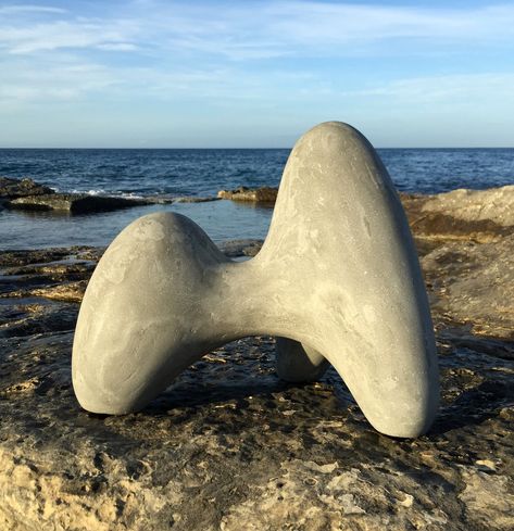 Abstract organic concrete on iron, original sculpture by clark camilleri 2020, organic / biomorphic form. Malta Organic Shape Sculpture, Biomorphic Art, Clay Forms, Glaze Ideas, Fabric Furniture, Sculpture Ideas, Concrete Art, Organic Forms, Contemporary Sculpture