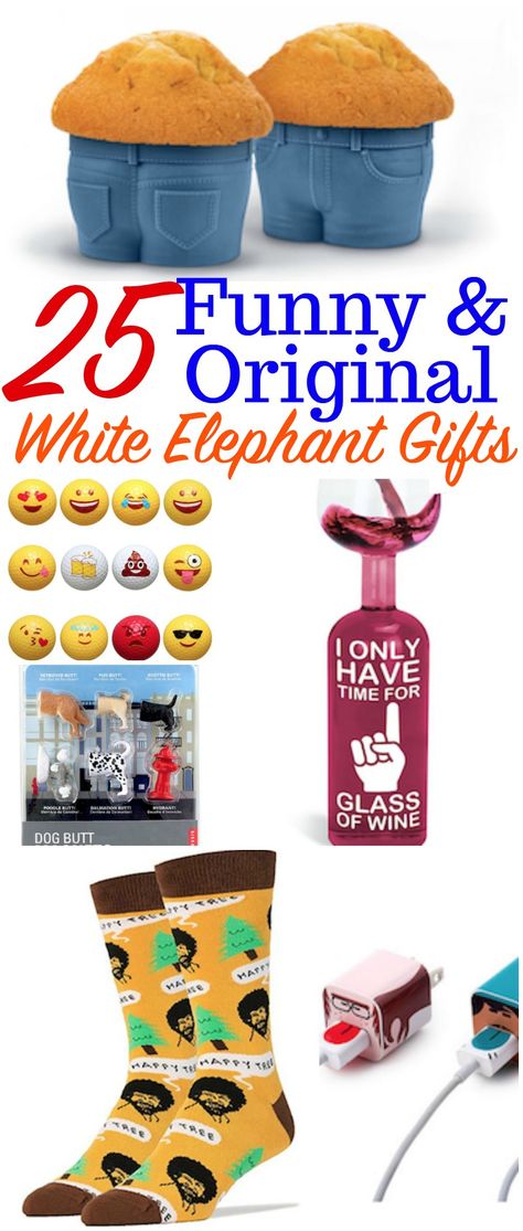 Funny White Elephant Gift Ideas for Less than $25   Funny gifts | gift ideas | Christmas | budget gifts  #whiteelephant  #gifts #giftideas #officegifts #Christmas Elephant Gifts Christmas, Gift Exchange Ideas, Yankee Swap Gift, White Elephant Gift Ideas, Elephant Gift Ideas, Budget Christmas Gifts, Budget Gifts, Christmas Budget, Best White Elephant Gifts