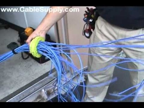 Bundling Ethernet Cable with the Cable Comb and Terminating a Patch Panel | Ethernet cable, Structured cabling, Structured wiring Data Center Design, Structured Wiring, Network Cabinet, Structured Cabling, Server Rack, Patch Panel, Network Cables, Wire Management, Network Cable