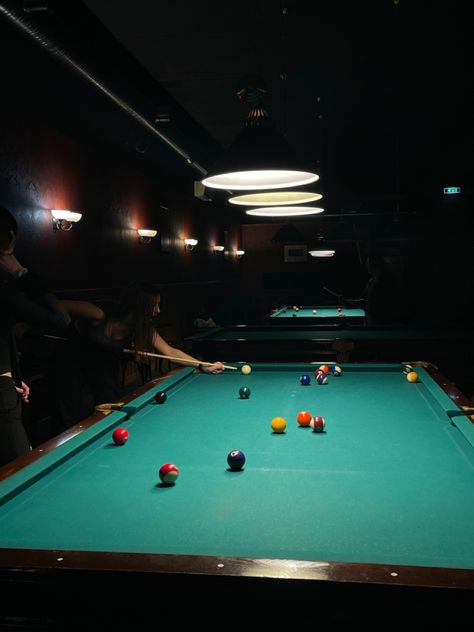 Pool Table Aesthetic, Billard Table, The Painted Lady, Snooker Room, Atmospheric Photo, 8 Ball Pool, Retro Arcade Games, Ball Aesthetic, Friends Drinks