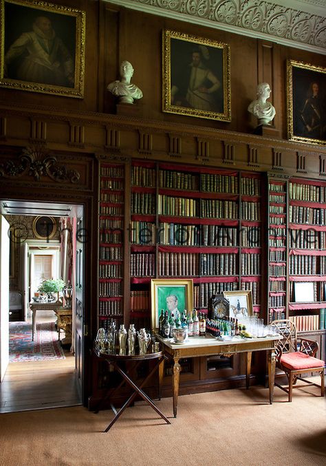 House England, Wood Wall Covering, Carved Chairs, Old Office, Private Library, Old Manor, Beautiful Library, Grand Homes, English Country House