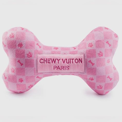 New!! Pink Checker Chewy Vuiton Bone Treat Your Pup To A Luxurious Play Session With Our Pink Checker Chewy Vuiton Bones! These Plush, Squeaky Toys Boast A Three Sizes That Suits All Breeds, Adding A Touch Of Fashion-Forward Flair To Your Dog's Collection. Fashion Meets Fun With Every Joyful Squeak! 6"X4"X1" Dog Bone Toy, Dog Pool, Bone Dog, Pampered Pooch, Plush Dog Toys, Pink Dog, Plush Dog, Designer Toys, Girl And Dog