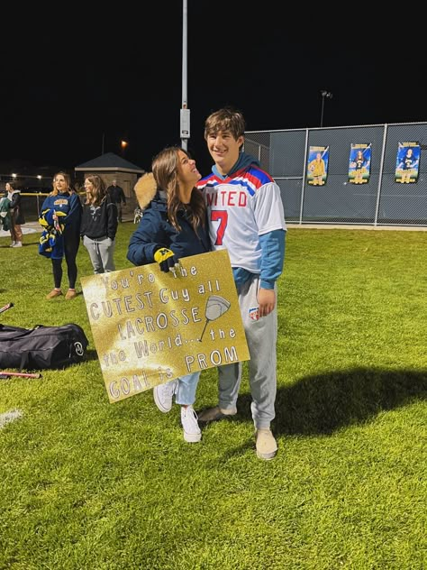 Lacrosse Promposal Ideas, Lacrosse Hoco Proposal, Boyfriend Promposal, Lacrosse Boyfriend, Lacrosse Girlfriend, Sadies Proposals, Lacrosse Promposal, Prom Signs, Sadies Proposal