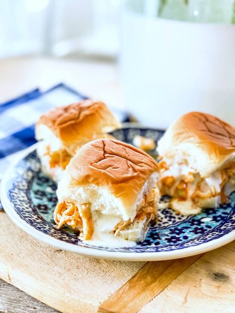 The Best Crock Pot Buffalo Chicken Ranch Sliders » The Tattered Pew Chicken Ranch Sliders, Crock Pot Buffalo Chicken, Ranch Sliders, Buffalo Ranch Chicken, Sliders Recipes Chicken, Bbq Chicken Sliders, Slow Cooker Bbq Chicken, Chicken Ranch, Meal Planning Menus