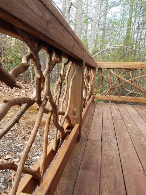 Porch Wall Design, Carport Makeover, Lodge Exterior, Outdoor Bridges, Deck Seating, Railings Outdoor, Cabin Exterior, Hillside Landscaping, Country Porch