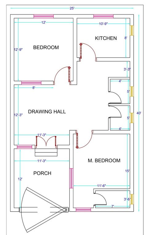 HOUSE PLAN FOR 1000 SQ. FT. (111 SQ. YARD) - Housewala 2 Bhk House Plan 1000 Sq Ft, Fancy Modern House, House Plans 1000 Sq Ft, 1000 Sq Ft House Plans, 1000 Sq Ft House, Restaurant Floor Plan, 30x40 House Plans, 2bhk House Plan, Custom Floor Plans