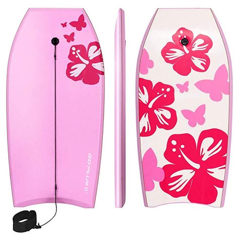 Amazon.com : Goplus 41 inch Super Bodyboard Body Board EPS Core, IXPE Deck, HDPE Slick Bottom with Leash, Light Weight Perfect Surfing for Kids and Adults (Pink) : Gateway Body Boards Surf, Body Boarding Surf, Beach Vacation Accessories, Body Boarding, Body Board, Boogie Board, Summer Necessities, Ocean Pool, Summer Beach Towels