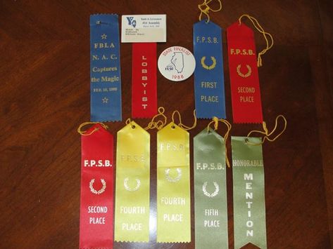 MY ADDISON TRAIL HIGH SCHOOL AWARDS:   Future Problem Solving Bowl's ribbons 1987-1990! Also for Youths In Government and FBLA (Future Business Leaders of America) School Awards, Business Leaders, Extra Curricular, Business Leader, School Year, Problem Solving, Government, High School, Personalized Items