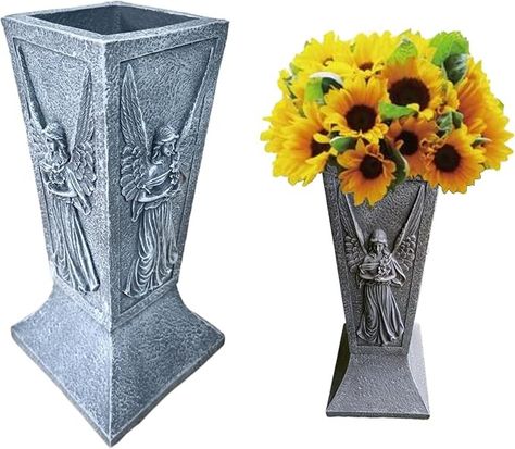 Amazon.com: Cemetery Vases with Spikes Cemetery Vases for Grave Flower Holder for Cemetery Grave Flower Holder Flower Vase for Cemetery Vase : Patio, Lawn & Garden Cemetary Decorations, Rain And Sunshine, Vases Flowers, Cemetery Vases, Grave Flowers, Decorative Garden Stakes, Cemetery Flowers, Flower Holder, Lawn Decor