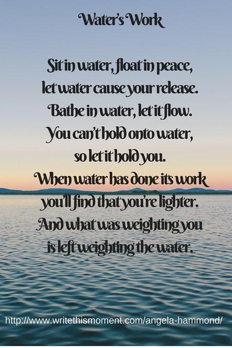 Poem, Water's Work Air And Water Signs, Water Poems, Rhyming Poems, Water Quotes, Memorial Poems, Let It Flow, Elementary Activities, About Water, Water Signs