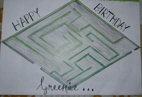 Maze Runner themed birthday card!♡ 14th Birthday, Birthday Cards Diy, Maze Runner, Diy Cards, Card Ideas, Birthday Cards, Happy Birthday, Collage, Cake