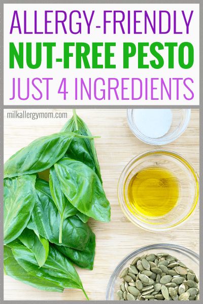 Quick Pesto, Easy Pesto Recipe, Pine Nut Pesto, Milk Allergy Mom, Fresh Basil Recipes, Vanilla Twilight, Nut Free Pesto, Homemade Pesto Recipe, Pine Nut Recipes