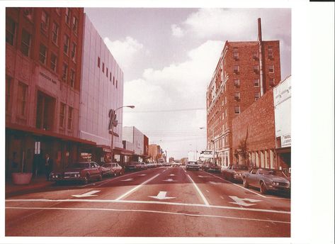 View of Meridian street taken from 10th and Meridian Street intersection. Anderson, Indiana 1970’s Anderson Indiana, Scenic Pictures, Home Again, Street Look, Best Memories, Small Towns, Indiana, 1970s, Street View