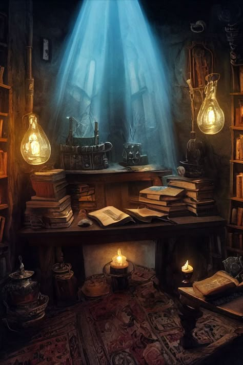 Glowing Potion Bottles, Glowing Potion, Old Wizard, Wizard Tower, Alchemy Lab, Mists Of Avalon, Labs Art, Fantasy Furniture, Fantasy Wizard