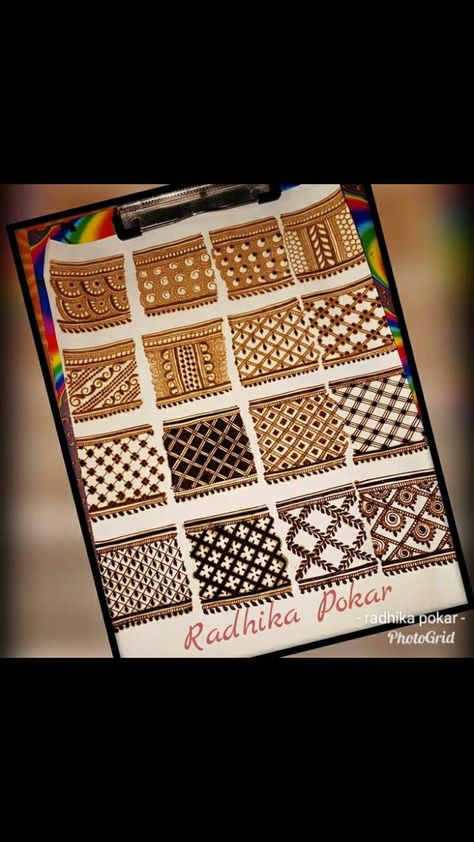 Mehndi Box Design, Mehndi Checks Pattern, Chex Mehndi Design, Mehendi Tips, Henna Basic, Mehndi Basic, Hand Mahendi, Mehandi Practice, Practice Henna