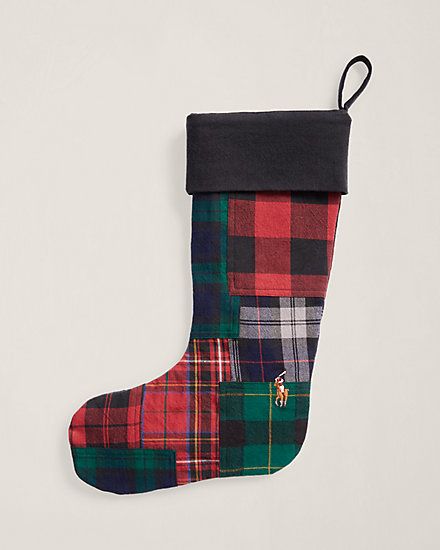 Knollwood Stocking Ralph Lauren Home, Plaid Pattern, Christmas Stockings, New Product, Decorative Accessories, Polo Ralph, Polo Ralph Lauren, Stockings, Ralph Lauren